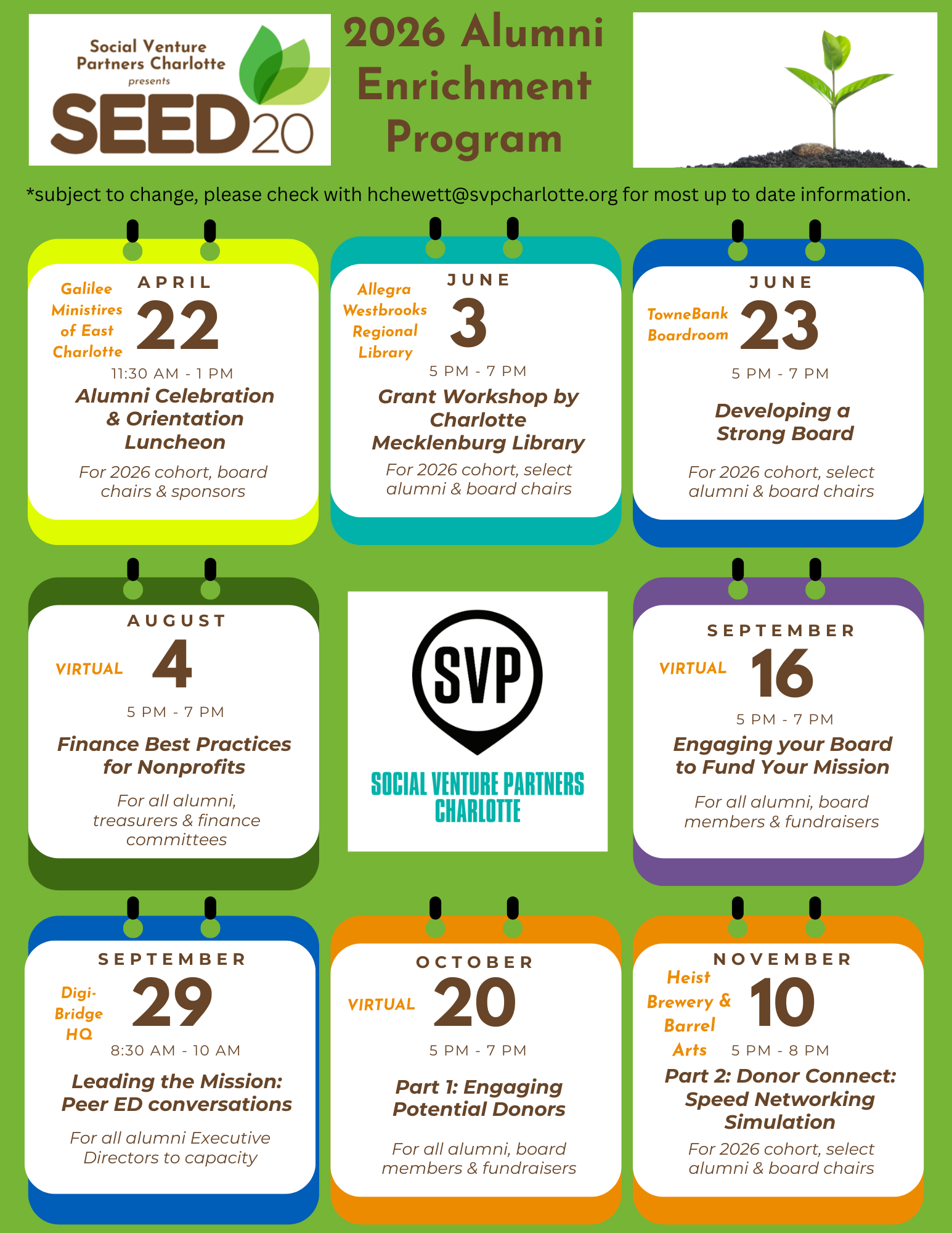 2026 SEED20 Alumni Enrichment Program